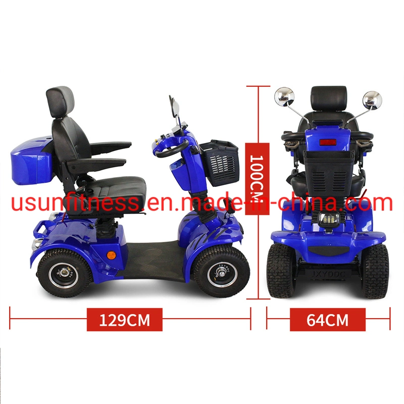 Red Color Promotion Low Price 4 Wheels Electric Mobility Scooter with Basket Folding Wheels Mobility Scooter with CE