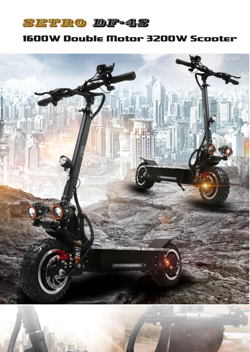 Low Price China E-Scooter Dual Motor 60 Volt 80km Foldable All Terrain Electric Scooter