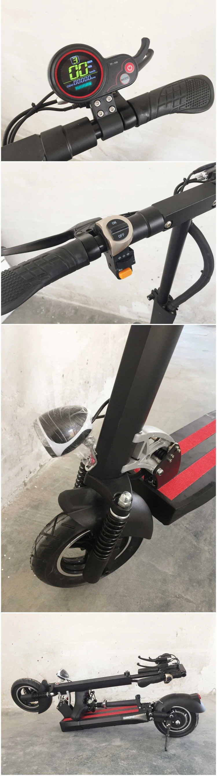 China 10inch Red Strip Alloy Electric Motor Scooter