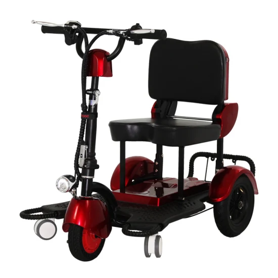 Scooter Elétrica Adultos com Luz de Alarme Traseira China Factory Cool Design 2022 Dobrável Tamanho Pequeno 3 Rodas Triciclo Elétrico