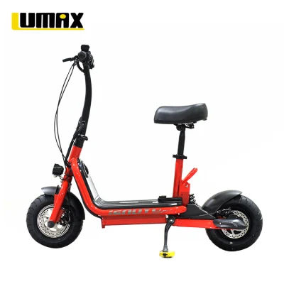 Scooter elétrico feminino vermelho e preto com design bonito