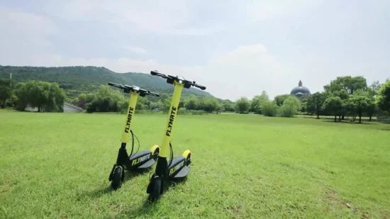 Scooter elétrico dobrável elegante amarelo-preto velocidade 29 km de boa qualidade